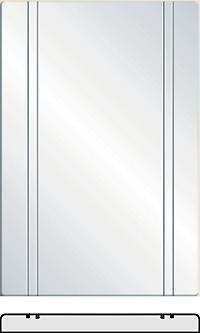 Crystal Vinyl wrapped cabinet doors